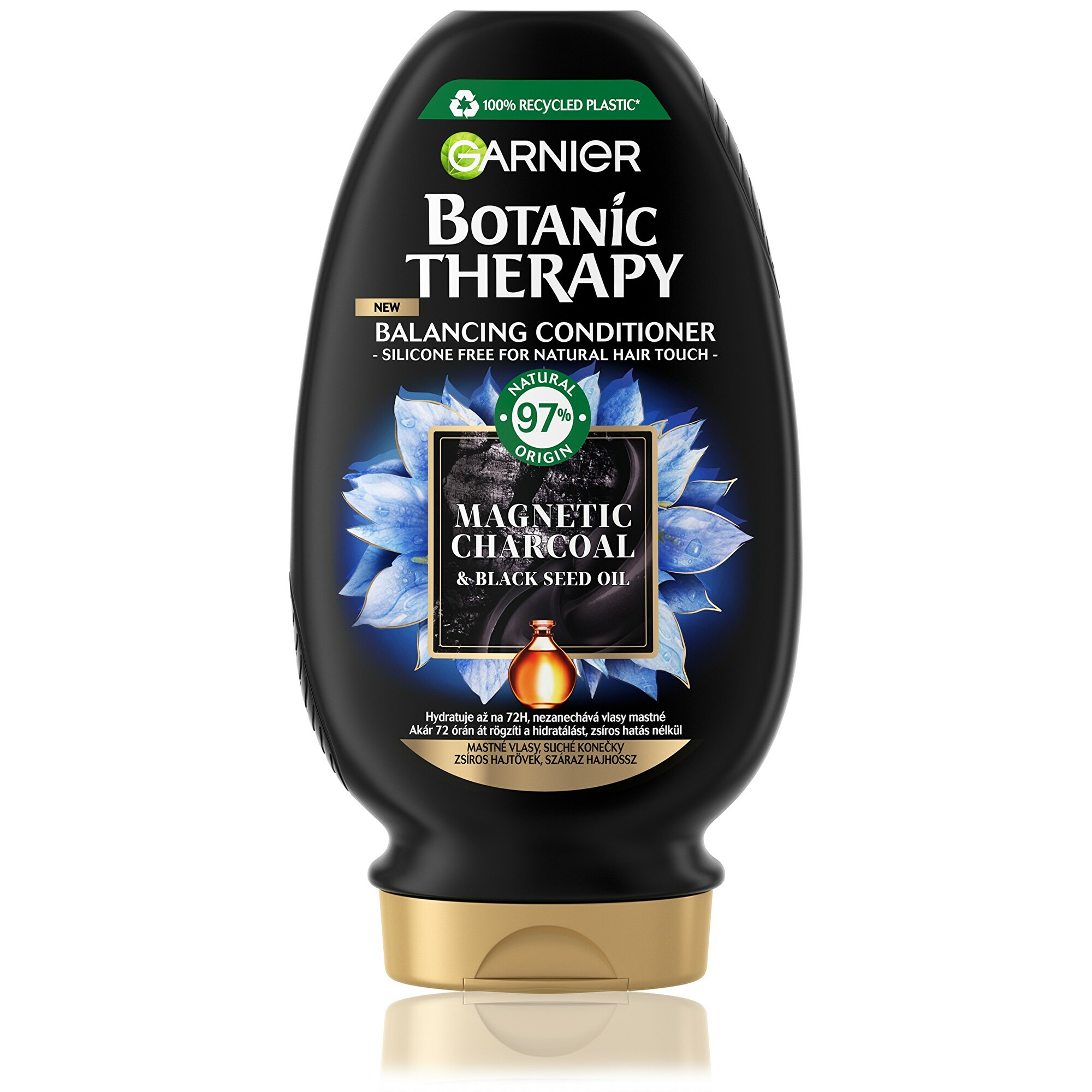 Garnier Hydratační kondicionér pro mastné vlasy a suché konečky vlasů Botanic Therapy Magnetic Charcoal (Balancing Conditioner) 200 ml